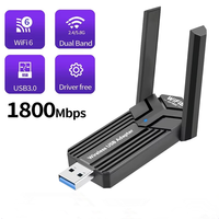 Tarjeta de Red Inalámbrica Externa WiFi6 OEM AX1820, Sin Controladores, 1800Mbps, Doble Banda, Receptor Transmisor 5G para Juegos de Computadora de Escritorio