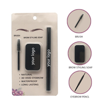 Kit de Savon à Sourcils Personnalisable Sans Logo, Crayon à Sourcils, Kit de Cire Transparente pour Sourcils avec Brosse
