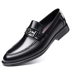 Scarpe da uomo LAO <span class=keywords><strong>REN</strong></span> TOU eleganti e casual in pelle pieno fiore di vacchetta traspirante, con punta affusolata e intagli, slip-on, ideali per matrimoni - Product Image 6