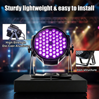 Luz LED Par RGB 3 en 1 de 54x3W, de Aluminio, DMX512, IP20, Activación por Sonido, para Fiestas, Bares, Bodas, DJ, Discotecas, Escenarios, Precio de Fábrica