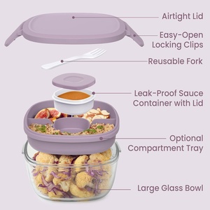 Custom 1500ml Dual 5-<b>Compartment</b> Multifunctional Bento <b>Lunch</b> <b>Box</b> Dishwasher Safe Leak Proof BPA Free Eco-Friendly for Newborn - Product Image 5