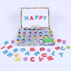 Juegos de Alfabetos Magnéticos en Inglés con Tablero Magnético, Juguetes Educativos de Aprendizaje para Niños, Bloques de Construcción de Letras Magnéticas - Product Image 1