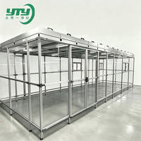 Cabine de travail modulaire mobile à installation rapide, station de salle blanche sans poussière avec système de flux d'air laminaire