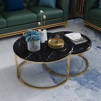 Ins nórdicos minimalismo moderno redondo de vidrio mármol oro patas de metal de Acero Inoxidable base de juegos de mesa de café de