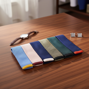 Cravatta da <span class=keywords><strong>uomo</strong></span> in maglia sottile classica formale in maglia di poliestere - Product Image 2