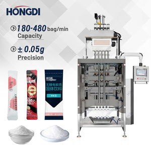 เครื่องปิดผนึกหลังแบบ 5 แถว อัตโนมัติ สำหรับบรรจุภัณฑ์แบบซอง สำหรับผลิตภัณฑ์อาหารผง เช่น กาแฟ ผลไม้ ผัก และเครื่องดื่มผง - Product Image 1