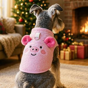 Nueva ropa de otoño/invierno para mascotas, para perros pequeños, cachorros, perros y gatos felices, chaleco cálido y cómodo de lana de cordero - Product Image 2