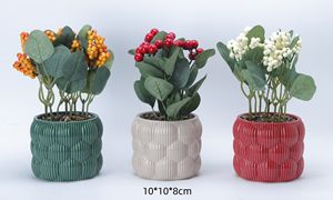 Vente <span class=keywords><strong>en</strong></span> gros de grands pots <span class=keywords><strong>en</strong></span> céramique émaillée personnalisés avec jardinière artificielle Décoration de pépinière couvre pots de fleurs - Product Image 6