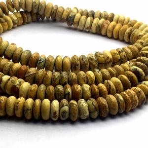 Glorious Quality Natural Picture Jasper Beads 4mm-8mm Rondelle Shape Loose Beads for <b>Bracelet</b> Jewelry Making Plain Gemstone - Product Image 3