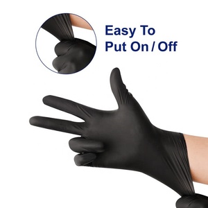 Gants de sécurité jetables multi-usages en nitrile noir Matériau EN ISO 374 Type sans latex sans poudre pour le travail Salon de beauté Alimentation - Product Image 5