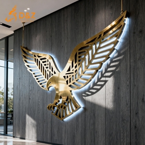 Gruppo <span class=keywords><strong>d</strong></span>'Arte <span class=keywords><strong>D</strong></span>&Z Scultura Murale Moderna Personalizzata in <span class=keywords><strong>Acciaio</strong></span> Inox a Forma di <span class=keywords><strong>Aquila</strong></span> per Hotel e Decorazioni Interne - Product Image 3