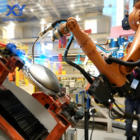 Robot de soudage articulé 6 axes KUKA, équipement de station de cellule automatique PLC/Moteur, intelligent, pour soudage TIG, avec système d'extraction, petit modèle d'occasion, 12 kg