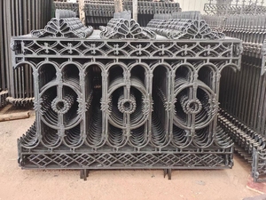 Clôture métallique moderne de sécurité commerciale Panneaux de clôture en acier en <span class=keywords><strong>fer</strong></span> forgé Clôture en <span class=keywords><strong>fer</strong></span> forgé - Product Image 3