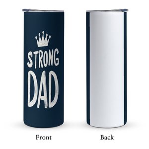 Vaso Térmico de Acero Inoxidable Strong Dad de 20oz con Aislamiento al Vacío y Diseño de Corona, Regalo para Padre - Product Image 2