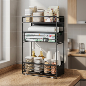 Hot Selling Metal Two-tier <b>Pull</b>-<b>out</b> Storage <b>Basket</b> New Arrival Multi-layer Storage <b>Basket</b> - Product Image 3