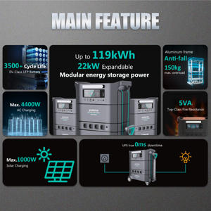 Sorein 4400w Portable <b>Power</b> <b>Station</b> Eu Plug UPS Emergency <b>Power</b> Supply <b>Solar</b> Portable <b>Power</b> <b>Station</b> Generator with Wheels - Product Image 5