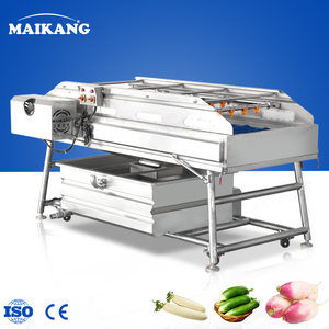 Peladora y Lavadora de Rodillos Paralelos para Alimentos, Máquina Automática para Pelar y Limpiar Vegetales de Raíz con Rodillo de Cepillo - Product Image 1