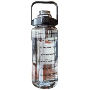 64oz de Motivation Marqueur de Temps Moitié Gall Bouteille D'eau avec Néoprène Manches Sangle 2000ml Fitness Gym Sports Bouteille - Product Image 4
