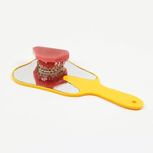 High Quality Dental Equipment Dental Clinic Cosmetic <b>Mirror</b> Gifts Colorful <b>Plastic</b> Dental Handheld Tooth-shaped Mouth <b>Mirror</b> - Product Image 3