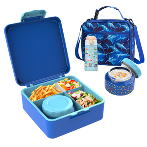 Lonchera Portátil Cuadrada, Bonita y <span class=keywords><strong>de</strong></span> Gran Capacidad, a Prueba <span class=keywords><strong>de</strong></span> Fugas, <span class=keywords><strong>de</strong></span> Grado Alimenticio para Niños, con Tapa y Juego <span class=keywords><strong>de</strong></span> Botella <span class=keywords><strong>de</strong></span> Agua, Superventas - Product Image 1