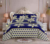 Couette en coton lourd pour la chaleur hivernale avec un motif floral lumineux Ensemble de lit King Size Design réversible