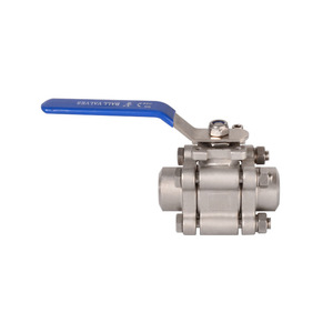 Robinet à bille manuel en acier inoxydable forgé en trois parties, 2 pouces, pour eau et gaz, 13,8 Mpa - Product Image 5