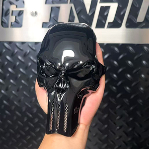 Cubierta de Bobina con Forma de Calavera para Softail de 18 Pulgadas o Posteriores, Touring de 24 Pulgadas o Posteriores, Street <span class=keywords><strong>Glide</strong></span>, <span class=keywords><strong>Road</strong></span> <span class=keywords><strong>Glide</strong></span> y Modelos <span class=keywords><strong>CVO</strong></span>, en Cromo Dorado Eclipse Negro - Product Image 4