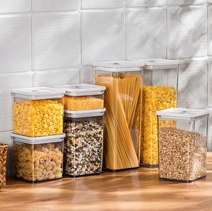 Conteneurs de stockage alimentaire en plastique <span class=keywords><strong>OSW</strong></span> à fermeture facile avec couvercles hermétiques pour noix, aliments secs, cuisine, matériau ABS de qualité alimentaire - Product Image 1