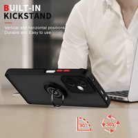 Étuis de téléphone portable avec béquille et anneau de maintien effet fumé givré pour Honor X5c X5c Plus Play10A 4G, finition mate, antichoc, coque arrière