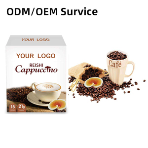 Cappuccino Reishi Sin Azúcar OEM, Extracto Orgánico de Ganoderma, Mezcla Premium de Café Negro Instantáneo, Especias, Hierbas, Alimento para el Bienestar - Product Image 1