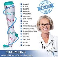 Livraison immédiate Bas de compression Vente en gros 20-30 MmHg Chaussettes Hommes Femmes Fit for Outdoor Running Enceinte Infirmières Bas de genou