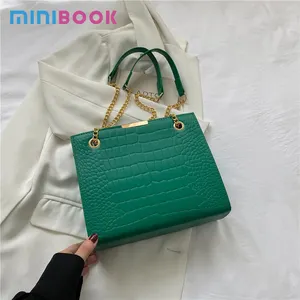 Custom Crocodile print tote bag chain large capacity ladies shoulder crossbody bag popular designer women handbags manufacturer