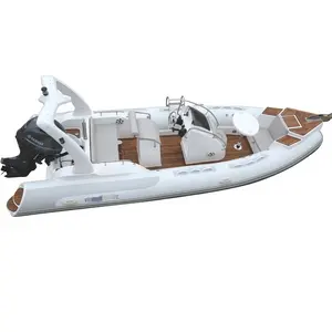 HAOHAI Orca Rib Boat Luxury T-Top Inflatable with Flexi-Teak 580 Fishing Boat for Ocean for Patrol and Fishing