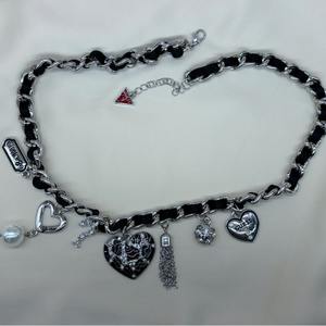 Collar <span class=keywords><strong>GUESS</strong></span> <span class=keywords><strong>de</strong></span> Segunda Mano, Vintage, con Esmalte en Forma <span class=keywords><strong>de</strong></span> Corazón y Borla <span class=keywords><strong>de</strong></span> Perlas, Estilo Occidental Retro Europeo, Nuevo Diseño <span class=keywords><strong>de</strong></span> Moda - Product Image 4