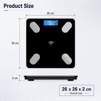 Balance connectée intelligente avec logo personnalisé, capacité 180 kg, balance de salle de bain numérique, synchronisation via application Bluetooth, précision 50 g, OEM