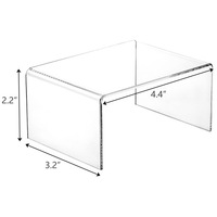 Présentoir en verre acrylique organique, pliable en U, épaisseur 3 mm, finition brillante, assemblage facile, pour chaussures et figurines