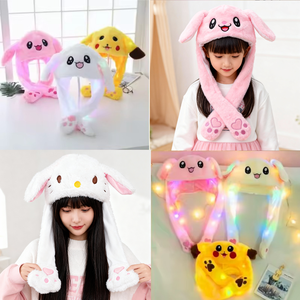 <span class=keywords><strong>Gorro</strong></span> <span class=keywords><strong>de</strong></span> Conejo <span class=keywords><strong>de</strong></span> Peluche Súper Suave para Niños, para Fiestas <span class=keywords><strong>de</strong></span> Navidad, <span class=keywords><strong>Pikachu</strong></span>, Unicornio, Stitch, <span class=keywords><strong>con</strong></span> <span class=keywords><strong>Orejas</strong></span> Móviles, Relleno <span class=keywords><strong>de</strong></span> Algodón PP - Product Image 3