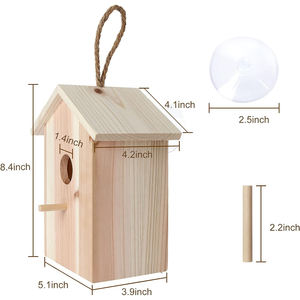 2 Sets Van Ramen Vogelhuisje Voor Het Bekijken Van Spionage Vogelhuis Vogelnest Met Sterke Zuignappen Voor Buiten - Product Image 2