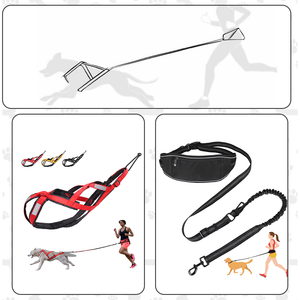 Arnés de diseño personalizado con marca premium Totalmente ajustable Basado en el diseño Canicross Arnés para perros Cinturón con correa elástica - Product Image 5