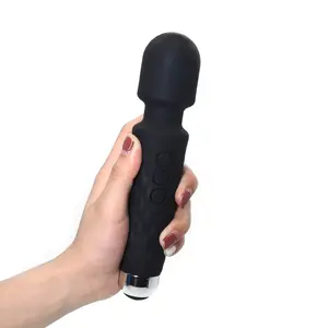 Silicon Pussy Vagina Clitoris Tepel Terug Hals Full Body Massage Vibrerende Stok Oplaadbare Wand Vibrator Speeltjes