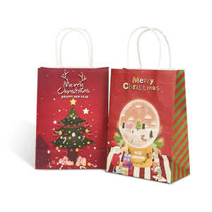 High Quality Whimsical Christmas <strong>Gift</strong> <strong>Bags</strong> Cozy Awesome and Appealing Made of Kraft Paper with Lamination for Promotion