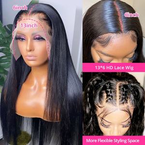 Glueless Full Hd <b>Lace</b> <b>Wig</b>,Silky Straight <b>Lace</b> <b>Front</b> <b>Wig</b>, Brazilian Straight Frontal <b>Wig</b> 13X4 Hd <b>Lace</b> Frontal <b>Human</b> <b>Hair</b> <b>Wigs</b> - Product Image 3