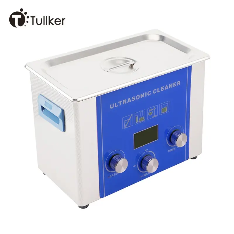 Tullker Low Noise Power Set Lab Ultrasonic Cleaner 4.5L Engine Block PCB Board Ultra Sonic Automatic Washer Machine Bath