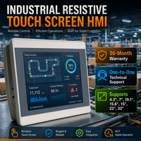Panel de Operador HMI Industrial de 4.3'' con Pantalla Táctil Modbus RTU RS485, Interfaz Hombre-Máquina