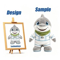 Peluche personnalisée avec logo, astronaute, requin, super douce, peluche réconfortante, sûre pour les enfants, unisexe, rembourrage en coton PP, promotion de la marque