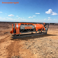 Trommel mobile à taille de granulats réglable pour l'or, capacité 200 tonnes/heure, machine de lavage d'or alluvionnaire avec automatisation PLC pour l'extraction d'or placer