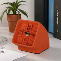 Haute qualité Durable Orange carré béton organisateur quotidien maison numérique enfants petit réveil Table chambre décoration articles
