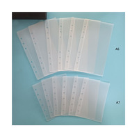 En gros, Pochettes de rangement et d'organisation en PP transparent givré à 6 trous, à ouverture latérale, sans fermeture éclair, pour budget et espèces, type enveloppe
