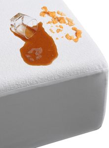Protège-matelas en coton éponge tricoté, taille Queen, <span class=keywords><strong>imperméable</strong></span>, doux, respirant, blanc, lavable en machine, rafraîchissant, pour usage hospitalier - Product Image 3