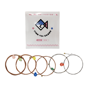 สายกีตาร์โปร่ง Stonefish Professional Folk Acoustic รุ่น D1 ชุดเต็ม 6 เส้น เคลือบสารป้องกันสนิม 1 Xuan E วัสดุเหล็กผสมอะลูมิเนียม - Product Image 4